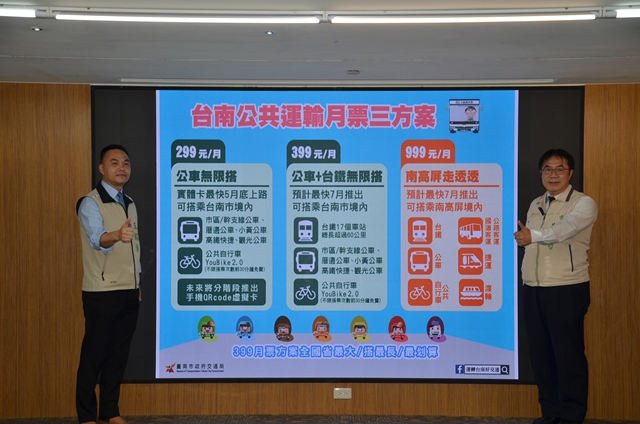 台南公共運輸月票方案完成規劃 加碼納入台鐵399全國省最大