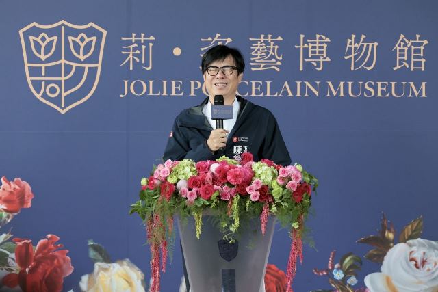 圖1陳其邁致詞表示，莉·瓷藝博物館將成為高雄重要的文化地標之一，也替高雄增添文化底蘊。