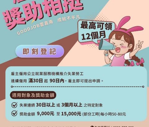 圖說3-雇主只要僱用公立就業服務機構所推介之二度就業婦女，則可依其身份申請每人每月