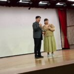 圖1-衛福部附屬醫療及社會福利機構管理會林慶豐執行長(左)與胸腔病院郭珈妏(右)合照