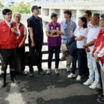 圖1 市長陳其邁陪同行政院長卓榮泰視察典寶溪白米滯洪池，建請中央支持區域排水改善計畫，建構更完善的城市防洪網。