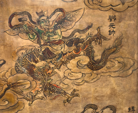 0806修復後-蔡草如之三十六官將局部壁畫彩繪作品(前步口右次間西面)-鄧元帥_0 (1)