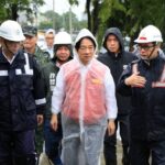 圖1-市長陳其邁陪同賴清德總統視察五甲尾滯洪池及永安排水工程，感謝中央支持50億元治水預算，大幅降低典寶溪及大遼排水流域等地區大面積淹水風險。