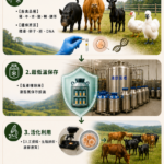 圖1.畜產種原庫透過遺傳資源採集、超低溫凍存與活化利用，保存畜禽生命種子，維護生物多樣性，提升畜牧產業面對氣候變遷的韌性。